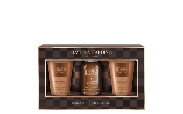Baylis & Harding Men S Black Pepper & Ginseng Travel Trio Gift Se