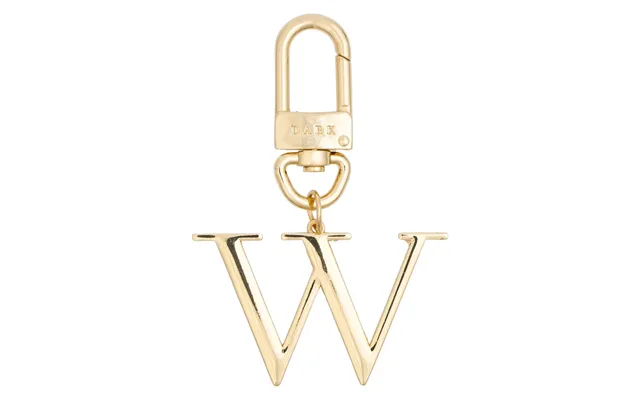 Dark Metal Letter Bag Charm Letter W Gold