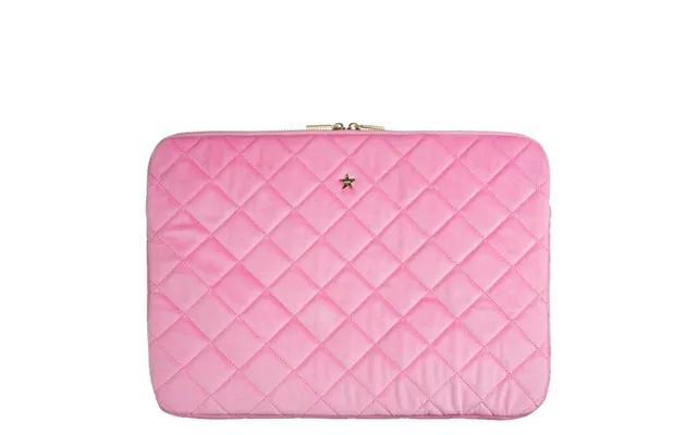 Dark Velvet Quilted Mac Cover Bubblegum Pink