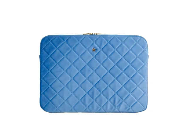 Dark Velvet Quilted Mac Cover Ibiza Blue