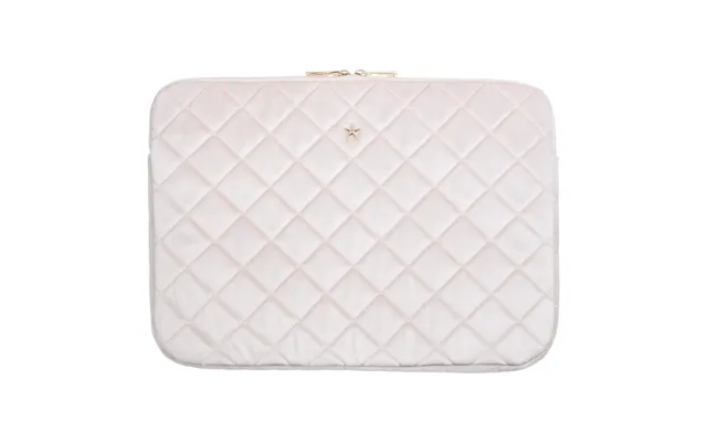 Dark Velvet Quilted Mac Cover Sparkled Pale Rose