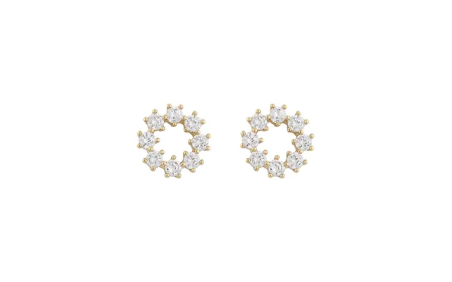 Snö Of Sweden Lurie Round Earring Gold Clear