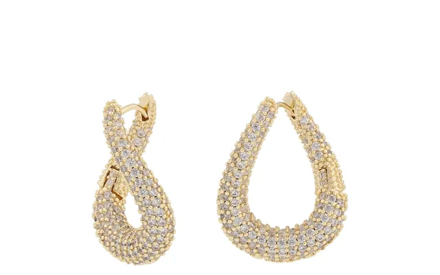 Snö Of Sweden Naomi Irregular Ring Earring Gold Clear