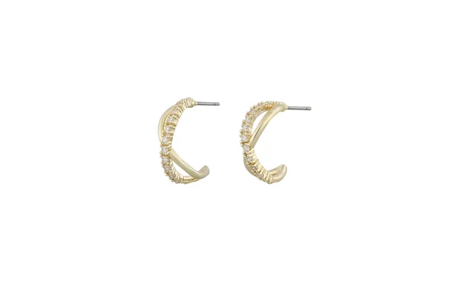 Snö Of Sweden Paris Round Earring Gold Clear 15 Mm