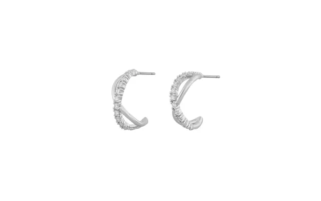 Snö Of Sweden Paris Round Earring Silver Clear 15 Mm