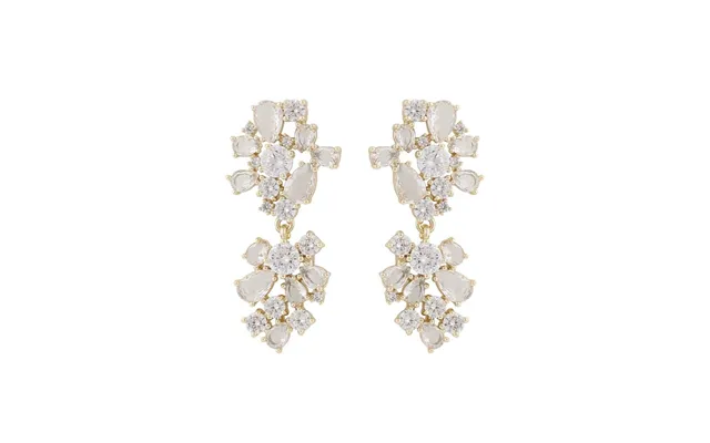 Snö Of Sweden River Pendant Earring Gold Clear