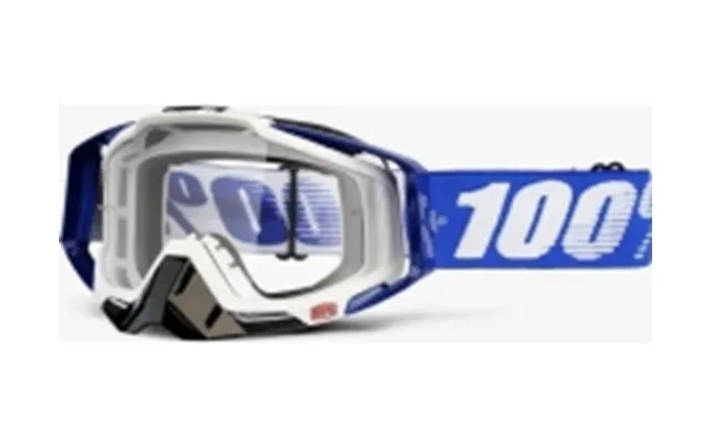 100% Goggles 100% Racecraft Cobalt Blue Transparent Anti-fog Glass 10 Skidding New