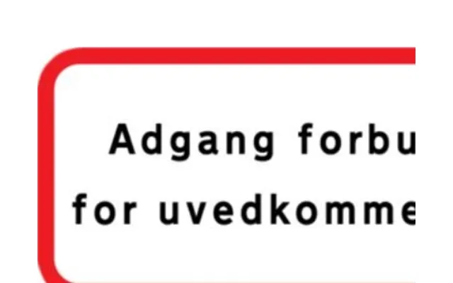 Adgang Forbudt F Uvedkommende - Undertavle Uc-x 25x50cm T3 Refleks, Ds En12899-1