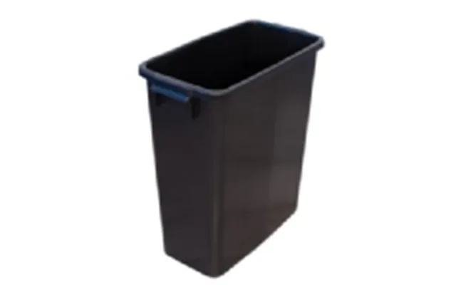 Affaldsbeholder 60 Ltr. 56x28x60 Cm Sort Plast - Ikke Fødevaregodkendt