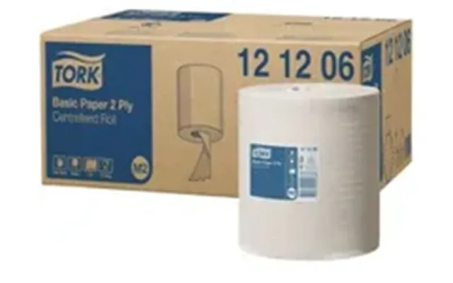 Aftørringspapir Tork M2 Basic Centerfeed, 2-lags - 6 Ruller