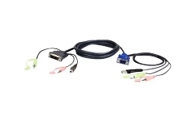 Aten 2l-7dx3u - Tastatur- Mus- Video- Lydkabel