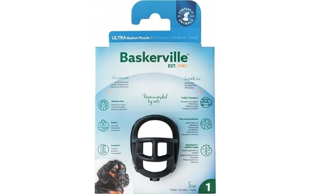 Baskerville Baskerville Baskerville Mundkurv Ultra-1 Sort