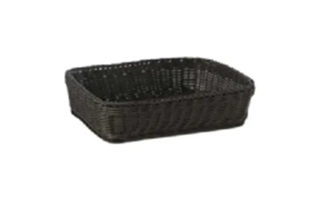 Brødkurv 40x30x10 Cm Rektangulær Kraftig Flet Pp Sort,40 Stk Krt