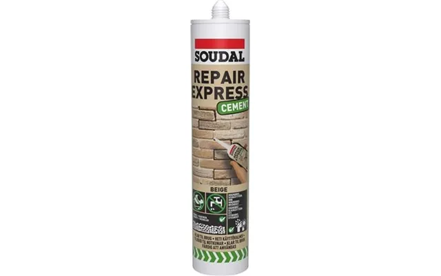 Cement Repair Express Spartelmasse Beige 300ml Patron - Er En Klar-til-brug Reparation Af Fuger Og Revner I Cement