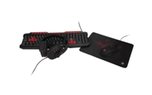 Deltaco 4-in-1 Gaming Gear Kit - Tastatur, Mus, Headset Og Musepudesæt