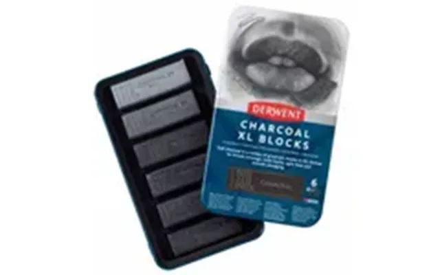 Derwent Xl Charcoal Blocks - Med 6 Stk. I Tinboks