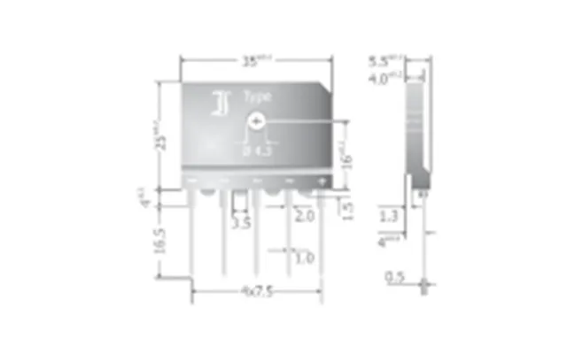 Diotec Dbi25-08a Broensretter Sil-5 800 V 25 A Trefaset