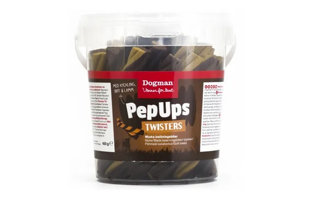 Dogman Pep Ups Twisters 450g