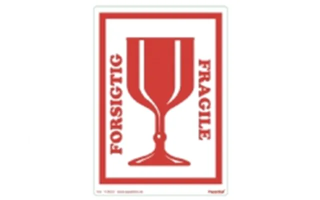 Etiket Fragile - Forsigtig, 150 X 210 Mm, Rulle A 250 Etiketter