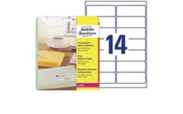 Etiketter Avery 99,1x38,1 Mm Transparent - 25 Ark X 14 Stk.