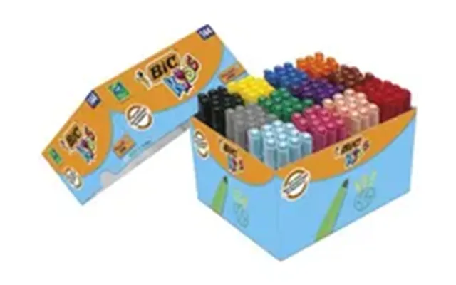 Farvetusser Bic Kids Visacolor Xl Med 144 Stk. Ass. Farver I Displayboks
