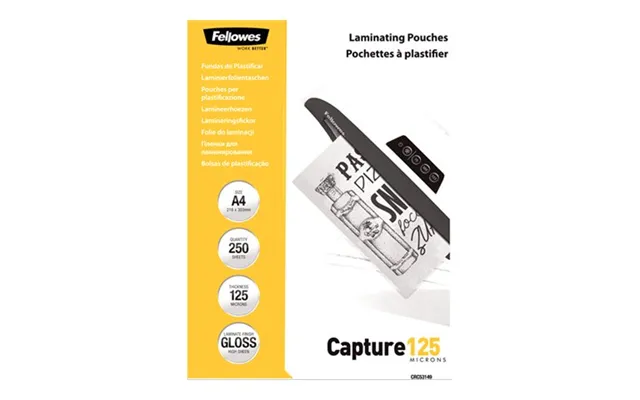 Fellowes Laminating Pouches Capture 125 Micron - A4 210 X 297 Mm Laminerings Poser