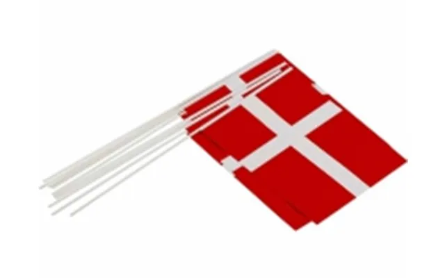 Flag På Pind 20x25 Cm Papir - 10 Stk.