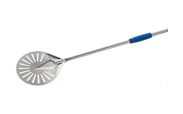 Gi.metal Azzurra Round Perforated Turning Peel Ø17 Cm Handle 75 Cm