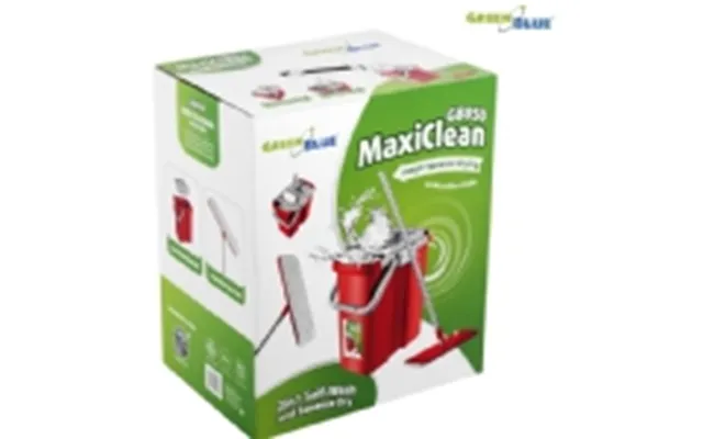 Greenblue Flat Mop With Bucket And Wringer - Two Hq Microfiber Cartridges