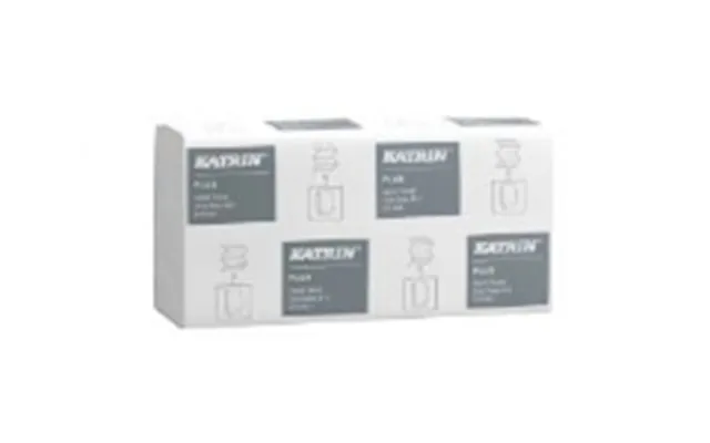 Håndklædeark Katrin Plus One-stop Z-fold 2-lag L25xb23.5xd8.5cm Nyfiber Hvid,21 Pk X 144 Ark Krt
