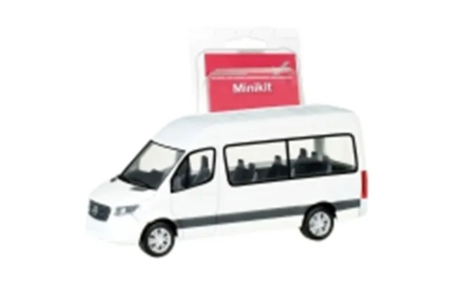 Herpa 013468 H0 Bus Model Mercedes Benz Sprinter Bus Højtag - Hvid