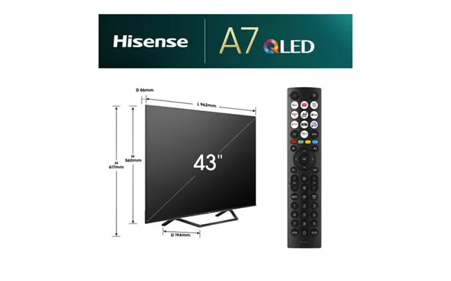 Hisense 43a7nq - 43 Diagonal Klasse A7n Series Led-bagbelyst Lcd Tv