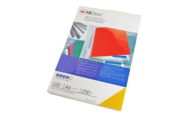 Indbindingsomslag Gbc Higloss A4 250 G Rød
