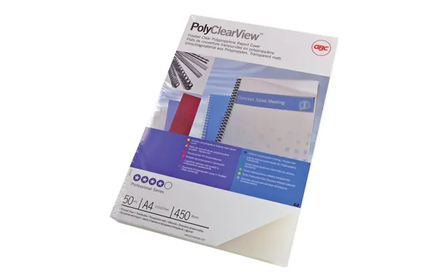 Indbindingsomslag Gbc Poly Clear View A4 350 Micron Transparent Mat Transparent