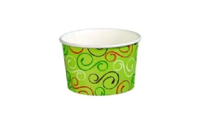 Isbæger 230 260 Ml 8 Oz Ø96x60 Mm Pap Green Twiddle,50 Stk Ps - 50 Stk