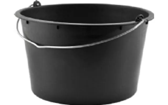 Kraftig Sort Spand 20l Med Metalhank. Er Syrefast Temperatur -40 C 40 C