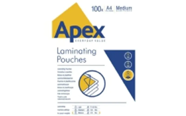 Lamineringslomme Apex A4 125 Micron Klar - 100 Stk.
