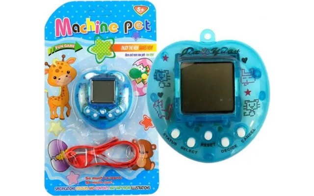 Lean Sport Electronic Tamagotchi Game Blue Med Kort Kæde