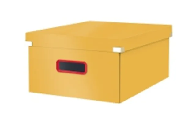 Leitz Click & Store Cosy Stor Opbevaringsboks - 85 % Recirkuleret Karton Varm Gul