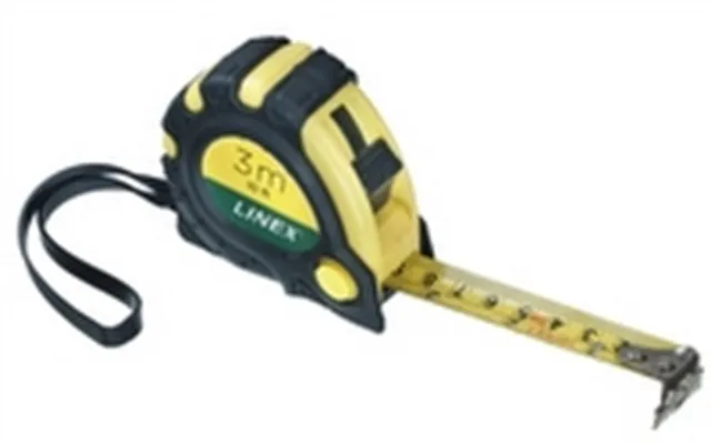 Linex Målebånd 3m - Med Bælteclip Og Håndledsstrop