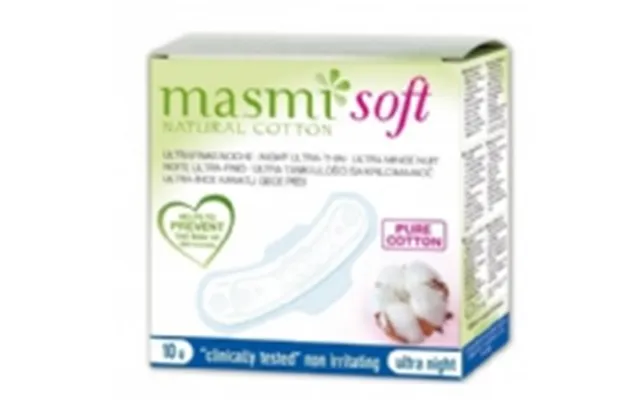 Masmi Soft Night Ultra-thin Pads Ultra-thin Night Pads With Organic Cotton Wings 10pcs