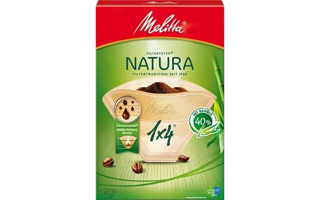 Melitta Natura Kaffefilter 1x4 - 80 Stk.