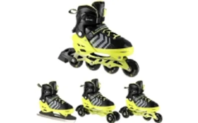 Nils Extreme Nh18192 4in1 Sort Grøn Størrelse L 39-43 Skøjter Med Hockey Rolls Nils Extreme