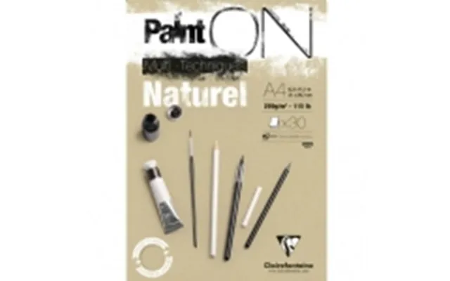 Paint-on Blok A4 250gram 30 Ark Brunt Naturel Papir - Multi Teknik