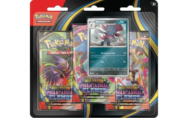 Pokémon Mega Evolution Phantasmal Flames 3-pack Blister Pok10187-1 - Assorted
