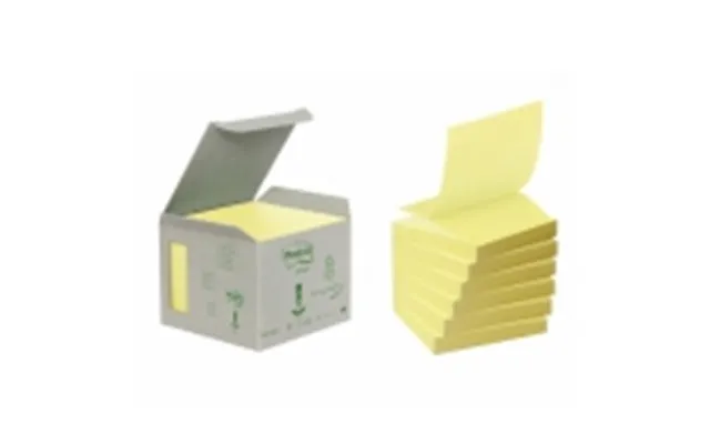 Post-it Notes Miljø 76x76 Mm Z-fold Gul - 6 Stk.