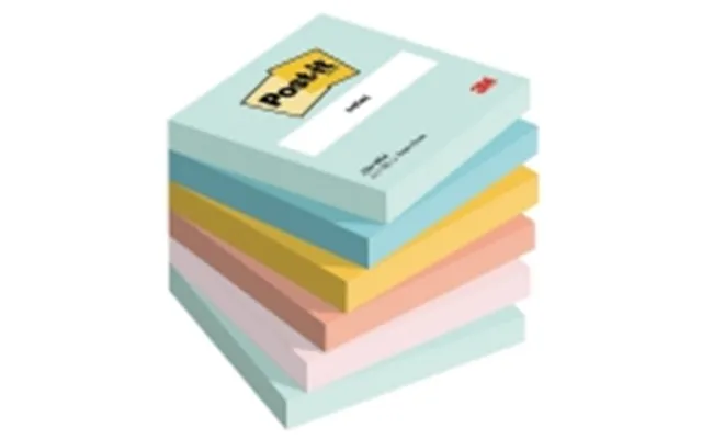 Post-it Sticky Notes Beachside 76x76 Mm Ass. Farver - 6 Stk.