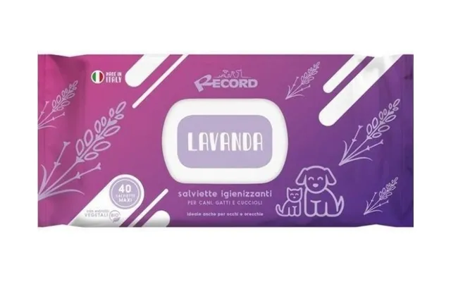 Record Italy Record Wipes New Lawenda Xl 40stk Antibacterial