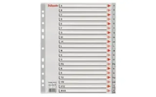Register Esselte A-å Maxi Grå A4 M Kartonforblad - 10 Stk.