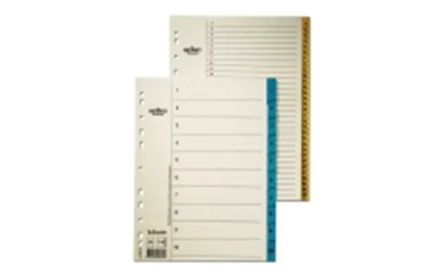 Register Esselte A4, Karton Servo Med Faner I Mylar-plast - 10 Stk